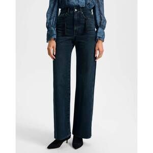 NEW VERONICA BEARD taylor high rise wide leg jean in dark midnight